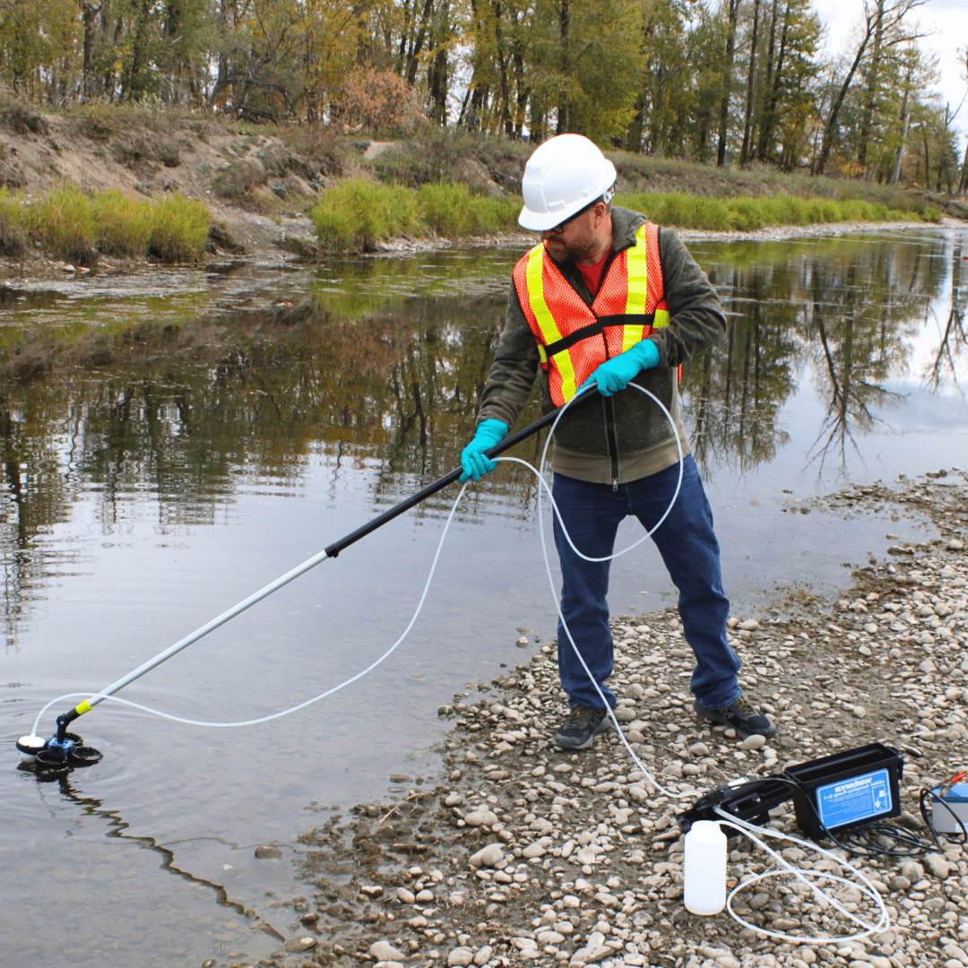 eDNA Sampling a River
